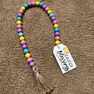 Home made Easter wood bead garland